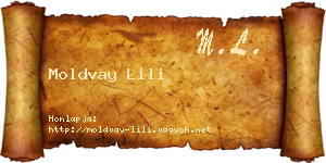 Moldvay Lili névjegykártya