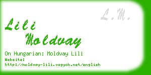 lili moldvay business card